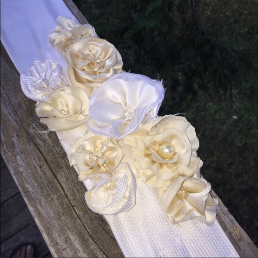 Kreativekristen upcycle tie/flower cummerbund,vintage statement belt - Picture 3 of 9